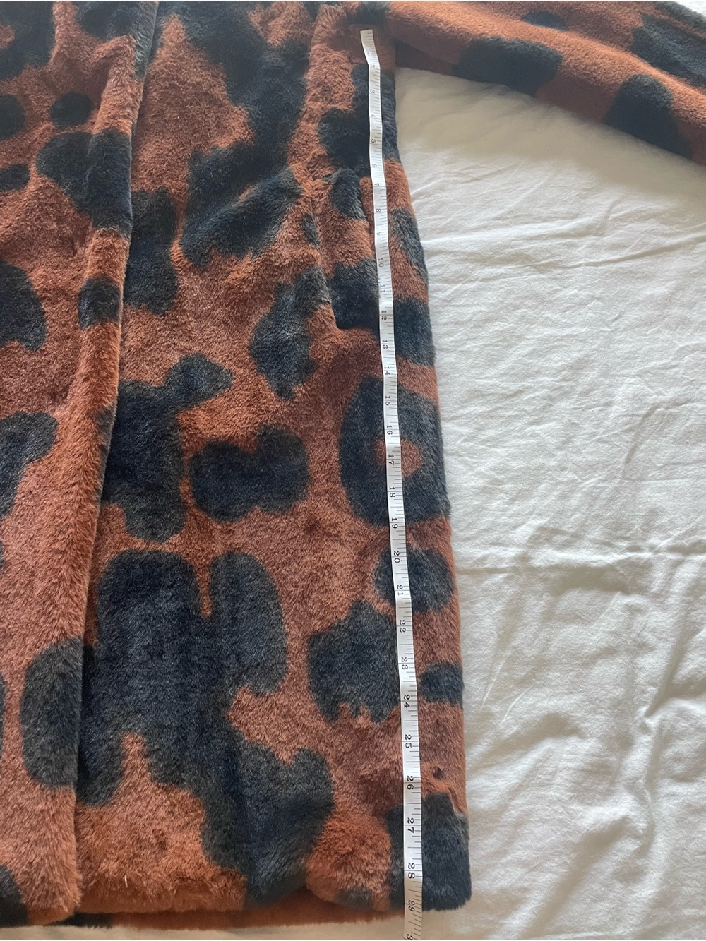 Stoosh Cowhide Leopard Print Faux Fur Mid-Length Coat Jacket - Medium - Picture 6 of 9